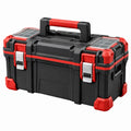 Boîte à outils 48 cm en plastique noir et rouge avec organisateurs et poignée de transport